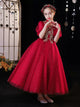 Girls' Puffy Princess Dress Evening Gown Piano Performance Costume Flower Girls Wedding Dress - Dorabear