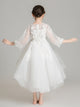 Girls' Puffy Princess Dress Flower Girl Gauze Gown Performance Costume - Dorabear