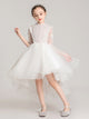 Girls' Puffy Princess Dress Flower Girl Wedding Gown Piano Performance Costume - Dorabear