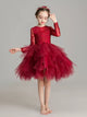 Girls' Shaggy Evening Gown Performence Costume Autumn /Winter Princess Dress - Dorabear