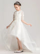 Girls' Trailing Evening Gown Flower Girl Princess Dress Puffy Wedding Dress - Dorabear