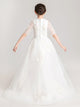 Girls' Trailing Evening Gown Flower Girl Princess Dress Puffy Wedding Dress - Dorabear