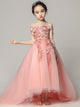 Girls' Trailing Piano Performance Costume Flower Girl Princess Dress Evening Gown - Dorabear