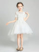 Girls' Walk Show Performance Costume White Gown Flower Girl Fluffy Wedding Dress - Dorabear