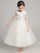 Girls' Walk Show Piano Performance Costume Flower Girl Puffy Gown Princess Dress - Dorabear