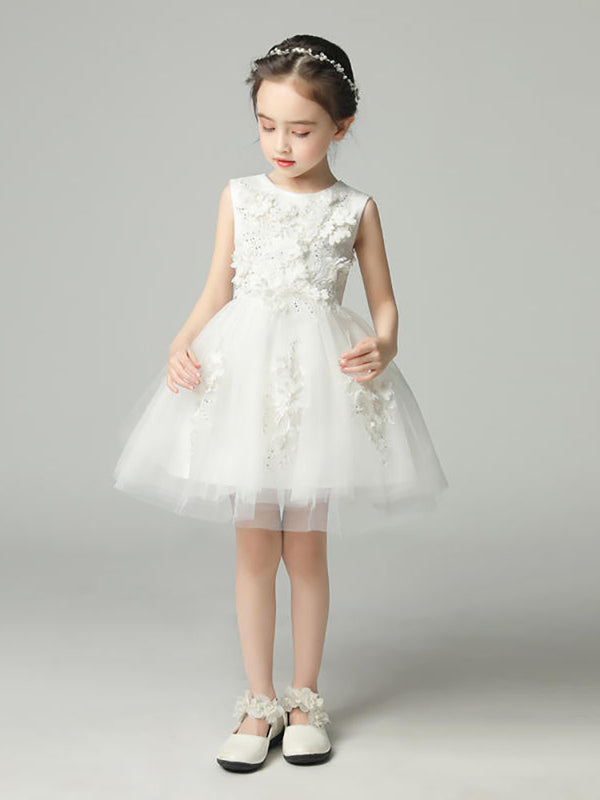 Girls' Walk Show Piano Performance Costume Flower Girl Puffy Gown Princess Dress - Dorabear