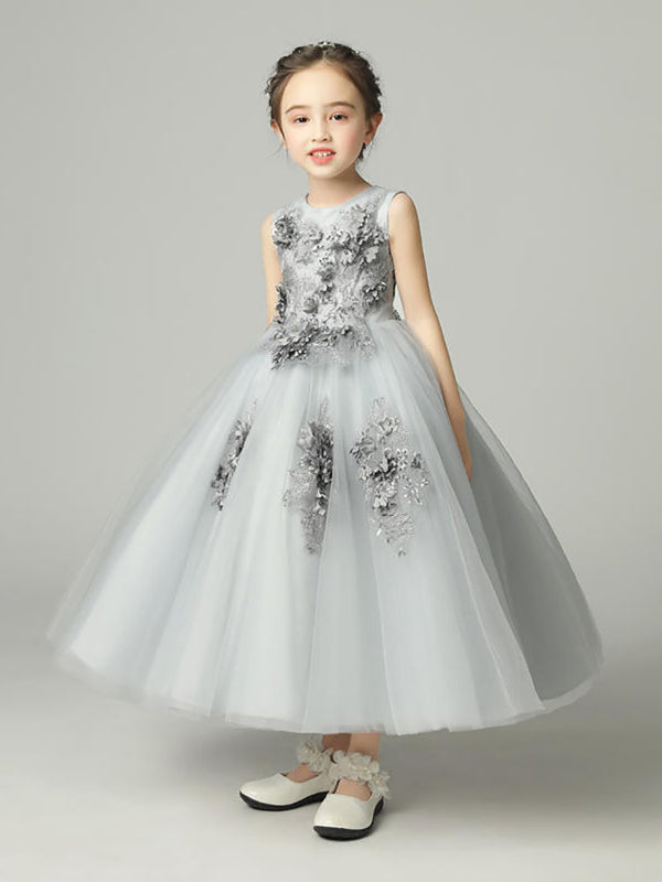 Girls' Walk Show Piano Performance Costume Flower Girl Puffy Gown Princess Dress - Dorabear