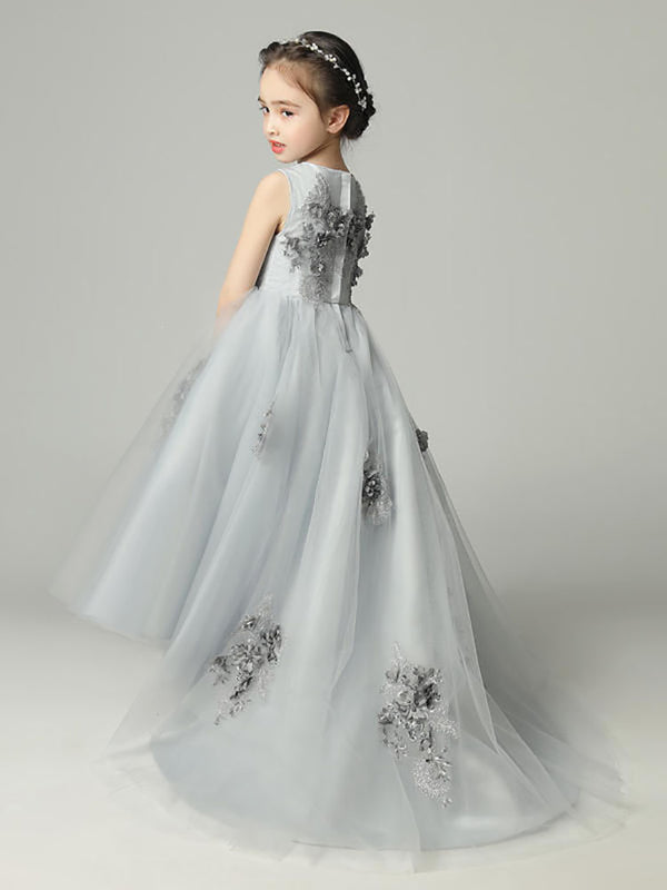 Girls' Walk Show Piano Performance Costume Flower Girl Puffy Gown Princess Dress - Dorabear