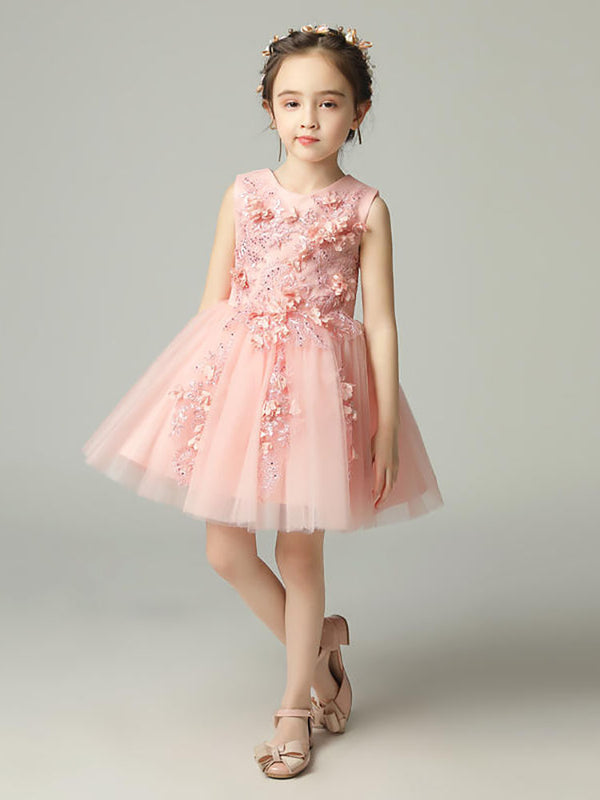 Girls' Walk Show Piano Performance Costume Flower Girl Puffy Gown Princess Dress - Dorabear