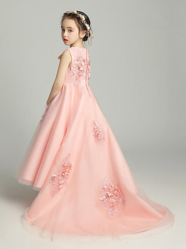 Girls' Walk Show Piano Performance Costume Flower Girl Puffy Gown Princess Dress - Dorabear