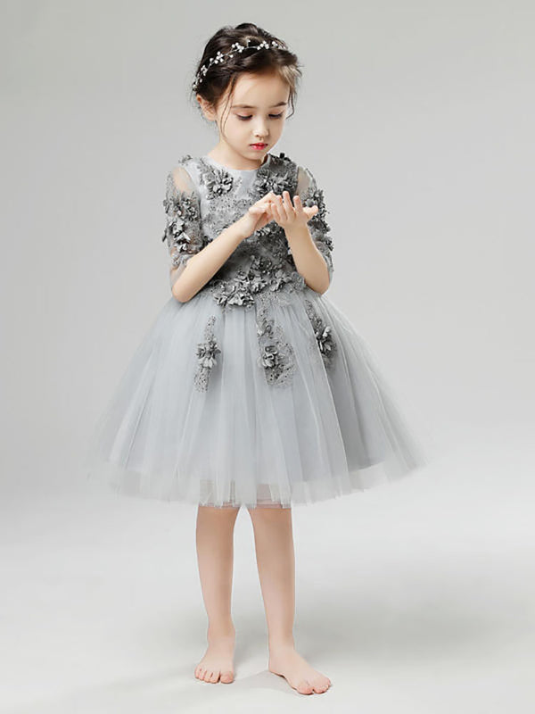 Girls' Walk Show Piano Performance Costume Flower Girl Puffy Gown Princess Dress - Dorabear