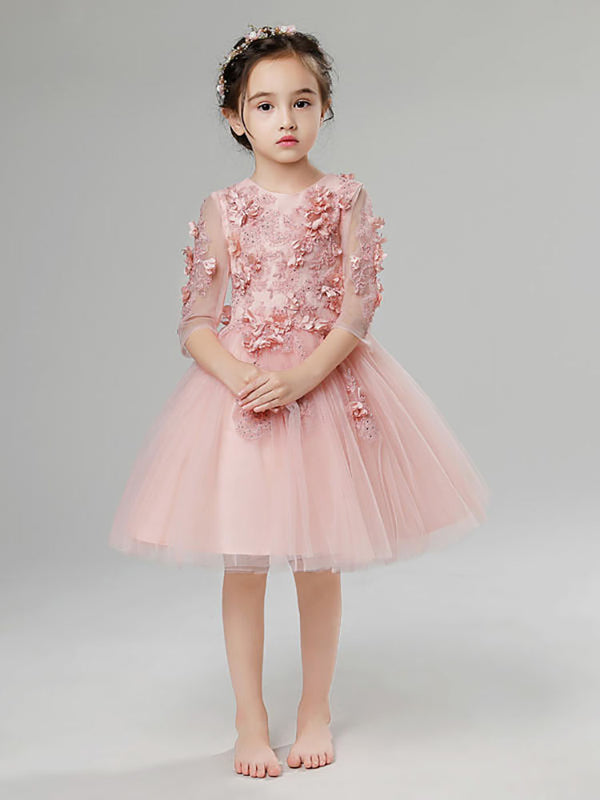 Girls' Walk Show Piano Performance Costume Flower Girl Puffy Gown Princess Dress - Dorabear