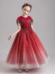 Girls' Wedding Dress Piano Performance Costume Flower Girl Evening Gown Princess Dress - Dorabear