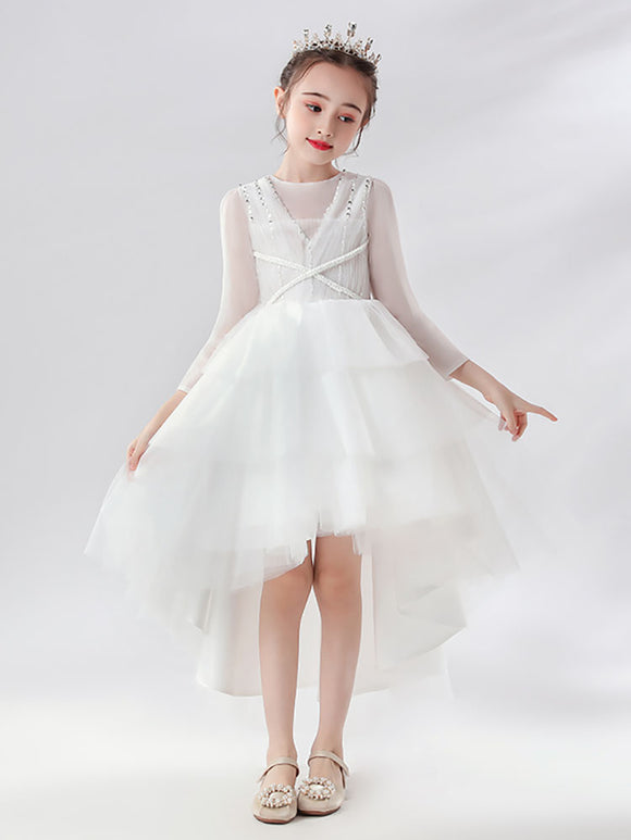 Girls' Wedding Dress Puffy Princess Dress Performance Costume Evening Gown - Dorabear