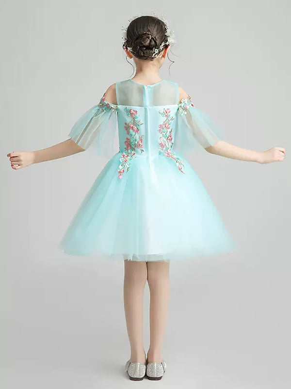 Girls' Western Evening Gown Princess Dress Flower Girl Wedding Dress Performance Costume - Dorabear