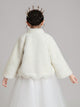 Girls' Windproof Warm Woolen Small Coat Long Sleeved Cape Outer Shawl - Dorabear