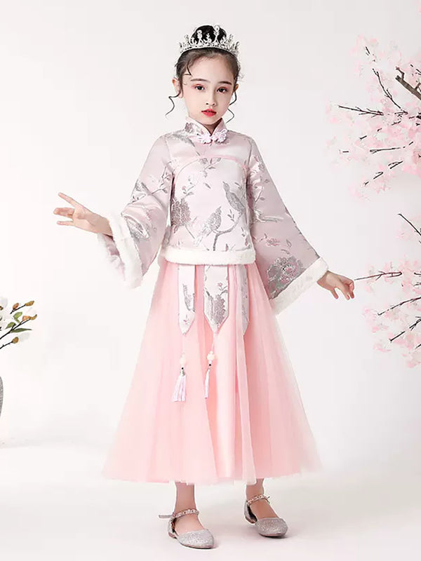 Girls' Winter Clothes Thickened Tang National Style Performance Costume - Dorabear