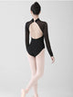 Heap Collar Ballet Training Suit Autumn/Winter Long-sleeved Dance Leotard - Dorabear