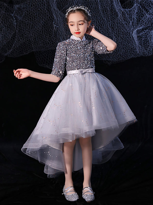 High-end Catwalk Performance Costume Girls' Evening Gown Princess Puffy Wedding Dress - Dorabear