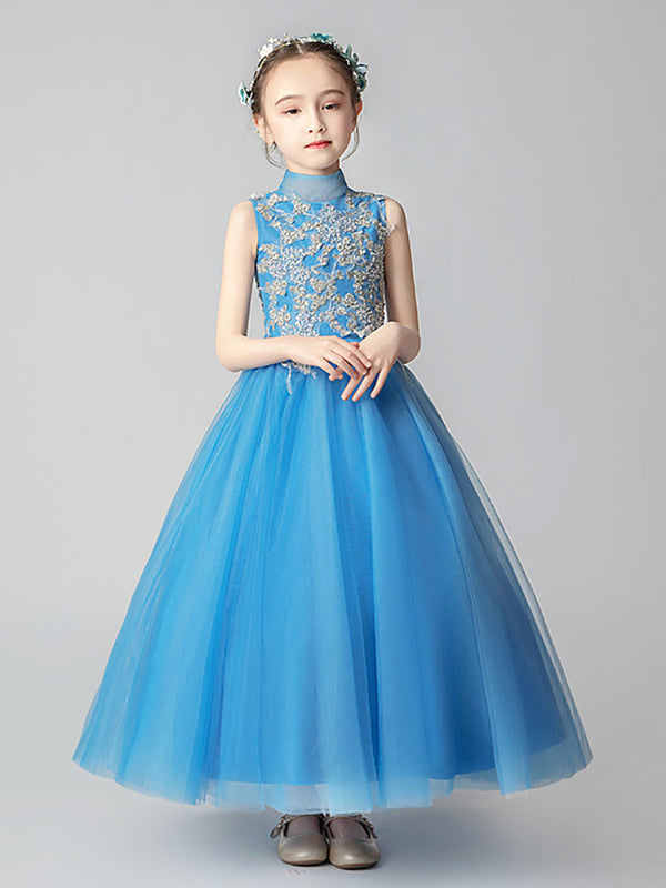 High-end Evening Gown Girl Princess Dress Piano Performance Dress - Dorabear