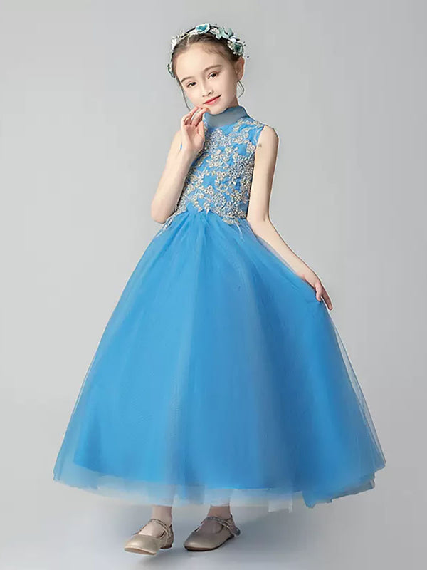 High-end Evening Gown Girl Princess Dress Piano Performance Dress - Dorabear