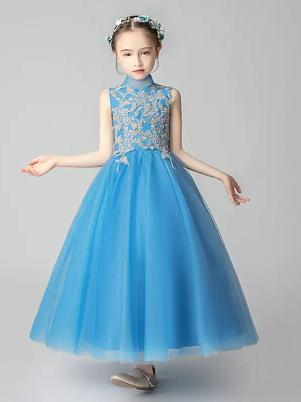 High-end Evening Gown Girl Princess Dress Piano Performance Dress - Dorabear