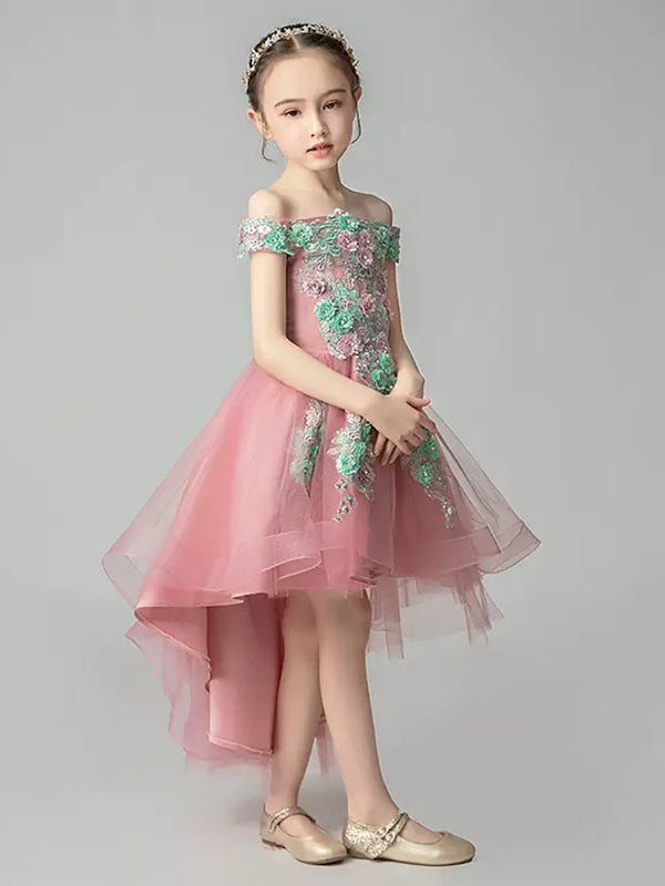 High End Piano Performance Costume Girls Evening Gown Flower Girl Princess Dress - Dorabear