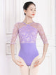 Lace Mid-sleeve Backless Tie Ballet Leotard Dance Practice Clothes - Dorabear