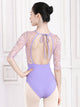 Lace Mid-sleeve Backless Tie Ballet Leotard Dance Practice Clothes - Dorabear