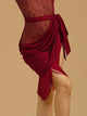 Latin Dance Bottom Fringe Skirt Exercise Clothing One Piece Apron - Dorabear
