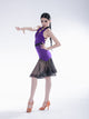 Latin Dance Sleeveless Dress Summer Mesh Hem Skirt Practice Costume - Dorabear