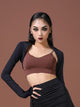 Latin Dance Top Long Sleeve Cardigan Short Shawl Vest - Dorabear