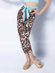 Leopard Print Latin Dance Trousers Autumn Scropped Exercise Pants - Dorabear