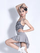 Leopard Print Sling Exercise Clothes Latin Dance Suits Professional Dance Costumes - Dorabear