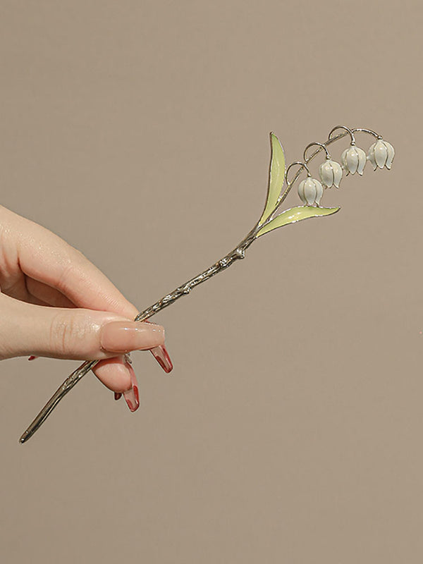 Lily of the Valley Hairpin Oriental Style Hairpin Ancient Style Dance Costume Hair Accessories - Dorabear