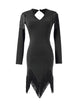 Long-sleeved Fringed Latin Dance Dress Autumn/Winter Practice Clothes - Dorabear