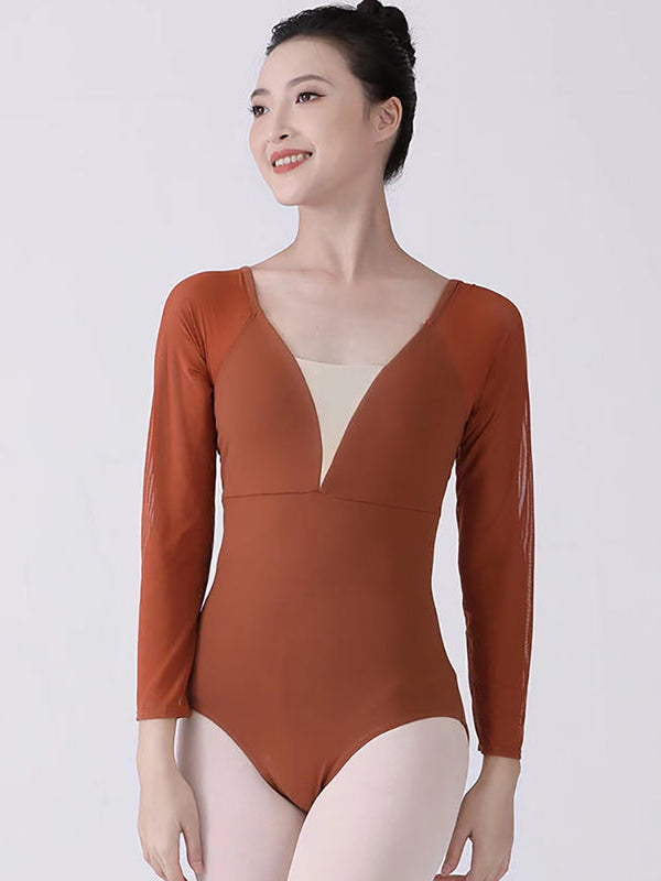 Long-sleeved Gauze Leotard Ballet Dance Pratice Clothes - Dorabear