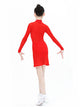 Long Sleeve Exercise Dress Latin Dance Competition Costume - Dorabear