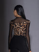 Long Sleeve Stand Collar Leopard Print Bodysuit Latin Dance Practice Clothes - Dorabear