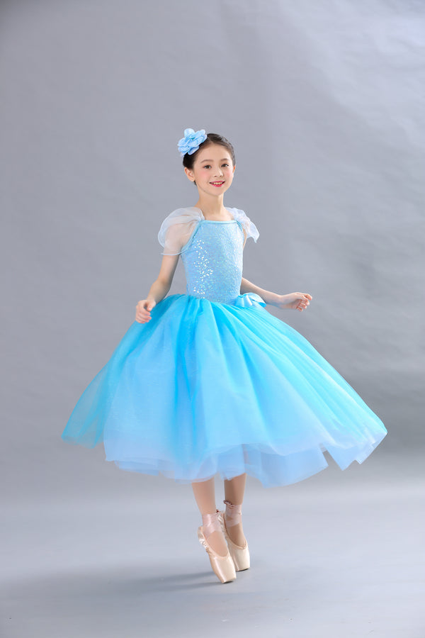 Long Yarn Dress Princess Dress Ballet Dance Dress Fairy Tale Performance Dress - Dorabear