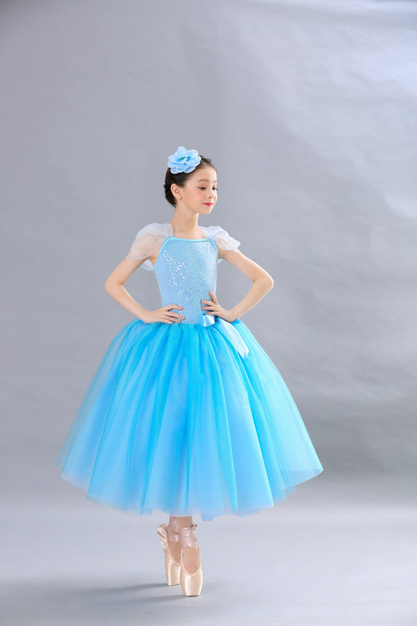 Long Yarn Dress Princess Dress Ballet Dance Dress Fairy Tale Performance Dress - Dorabear