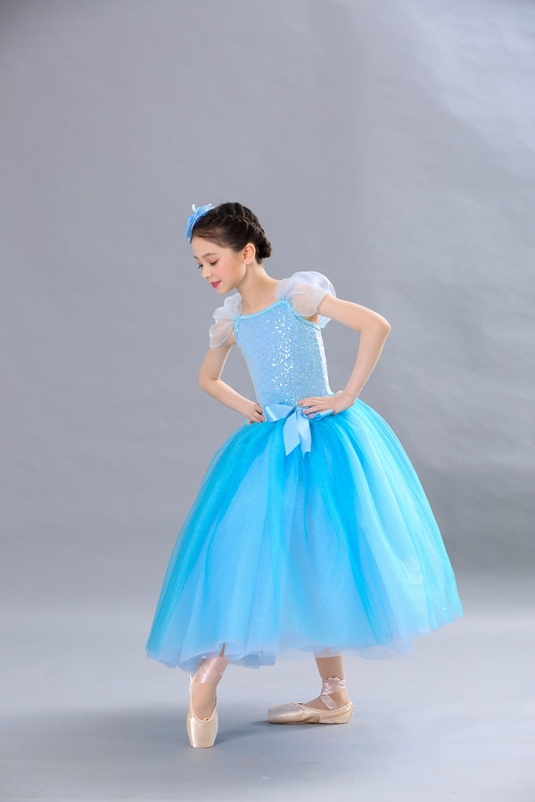 Long Yarn Dress Princess Dress Ballet Dance Dress Fairy Tale Performance Dress - Dorabear