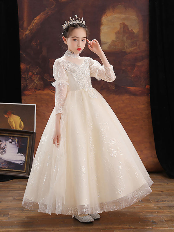 Luxury Long Sleeve Performance Costume Autumn/Winter Evening Dress Princess Dress - Dorabear