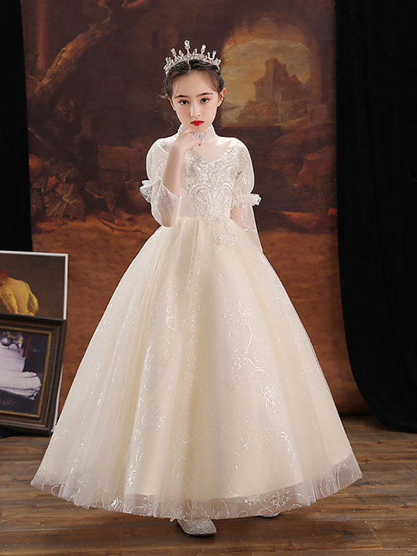 Luxury Long Sleeve Performance Costume Autumn/Winter Evening Dress Princess Dress - Dorabear