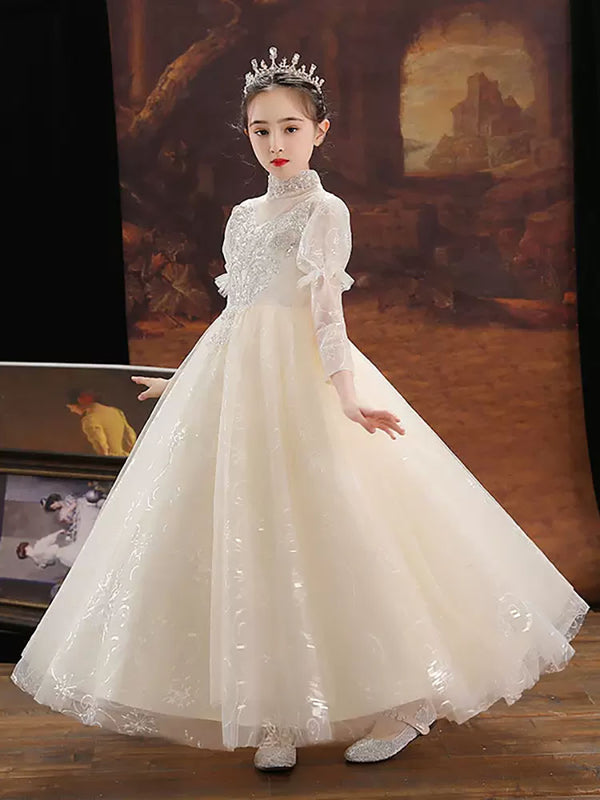 Luxury Long Sleeve Performance Costume Autumn/Winter Evening Dress Princess Dress - Dorabear