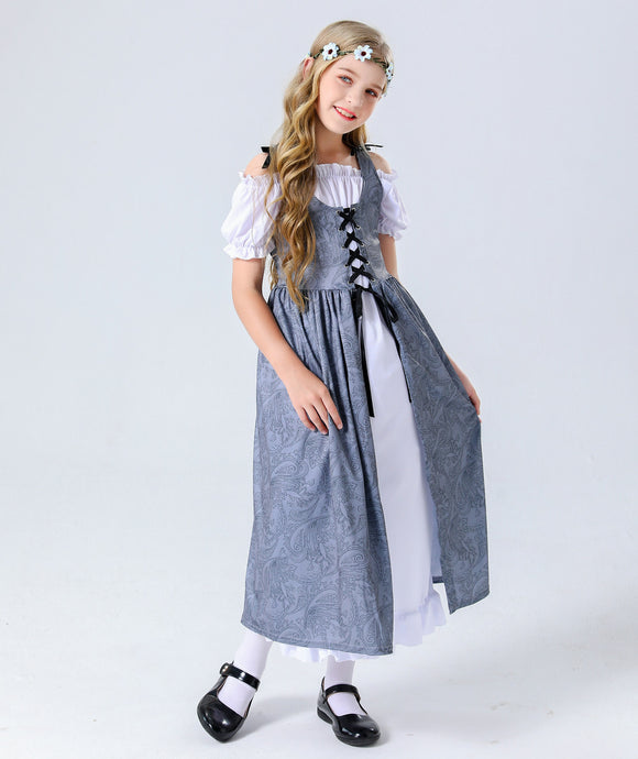 Medieval Retro Dress Renaissance Drama Costume - Dorabear