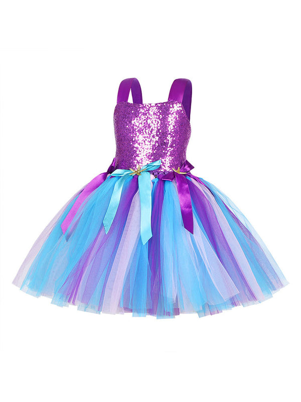 Mermaid Dress Shell Princess Mesh Tutu Dress Performance Costume - Dorabear