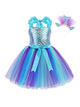 Mermaid Dress Shell Princess Mesh Tutu Dress Performance Costume - Dorabear