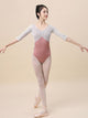 Mid-Sleeve Lace Stitching U-Shaped Backless Leotard Ballet Practice Clothes - Dorabear