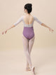 Mid-Sleeve Lace Stitching U-Shaped Backless Leotard Ballet Practice Clothes - Dorabear